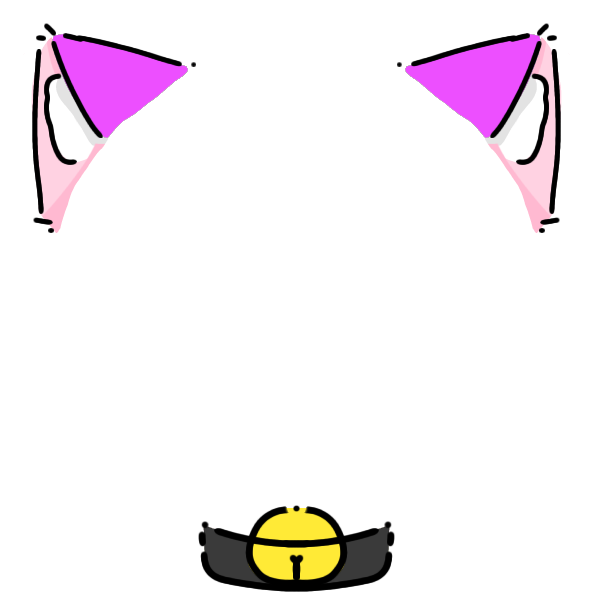 black collar purple cat ears Decoration